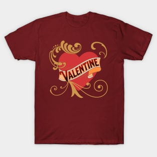 Valentine, Classic Valentine, Valentine Heart, Vintage Valentine T-Shirt